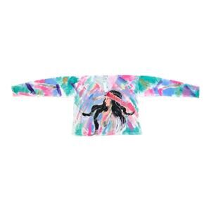 NWT Vintage Lisa & Me Hand Painted Warrior Woman Sweater - Size Medium